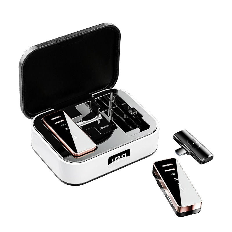 S18 wireless lavalier microphone charging compartment noise reduction reverberation digital display little bee live microphone eprolo