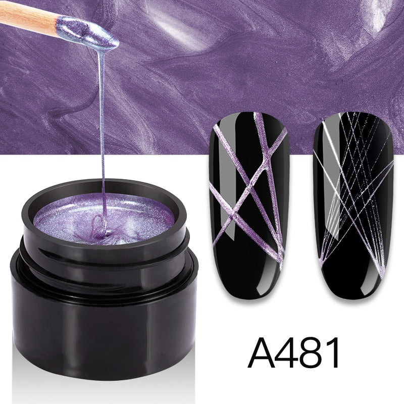 ROSALIND Gel Spider Line For Nails Art Gel Polish UV Colors Painting Gel Nail Polish Spider Gel Lacquer Web Stickers Gel Polish - 2bazar4