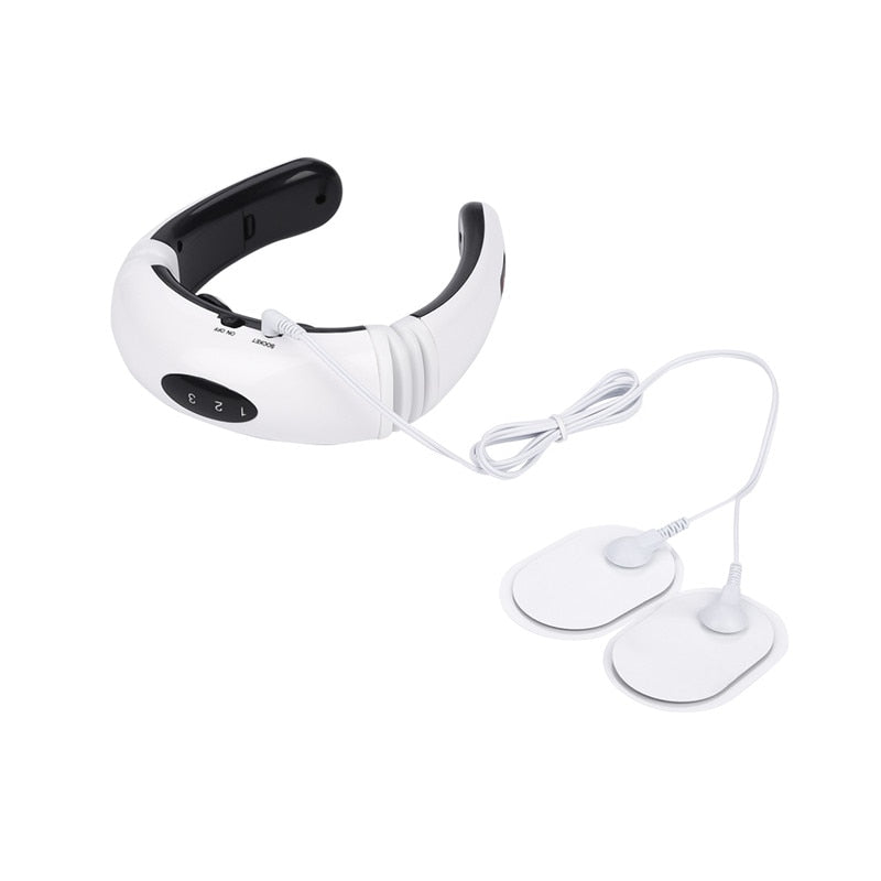 Electric Pulse Neck Massager Cervical Vertebra Impulse Massage Physiotherapeutic Acupuncture Magnetic Therapy Relief Pain Tool - 2bazar4