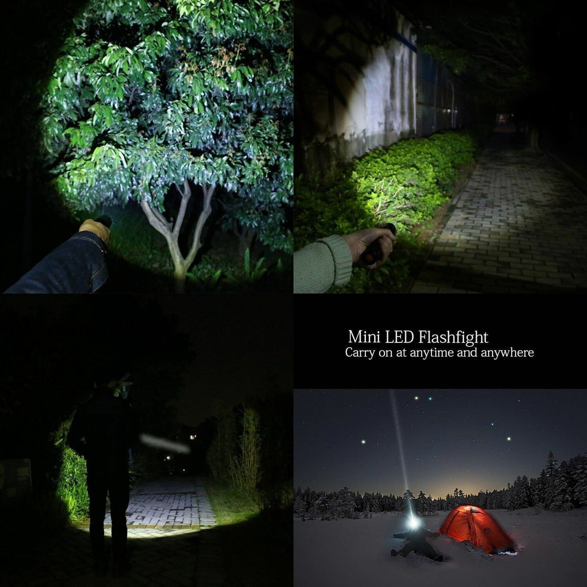 2Pack USB Rechargeable LED Flashlight Adjustable Focus Outdoor 5-Modes Flashlight +Battery+USB Charger Set(Platform policies vary; relevant qualifications are attached via link, please do not list products without required qualifications)