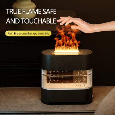 New Products Rain Cloud Fire Humidifier Water Drip Novedades  Rain Water Diffuser Fire Flame Humidifier Aroma Diffuser - 2bazar4