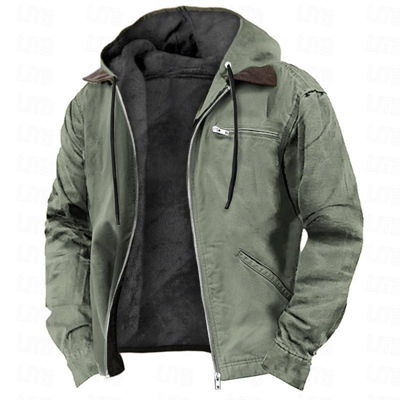 3D printed digital printed hooded sweatshirt with brown lining cotton jacket - 2bazar4