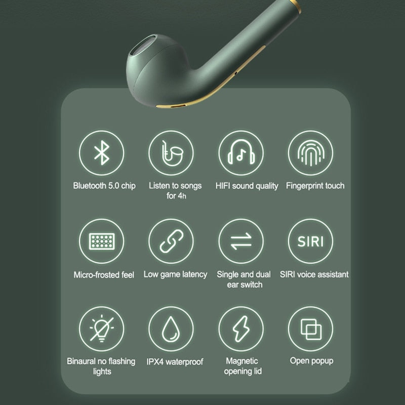 New TWS Bluetooth Headphones Stereo True Wireless Headphone Earbuds In Ear Handsfree Earphones Ear Buds For Mobile Phone - 2bazar4
