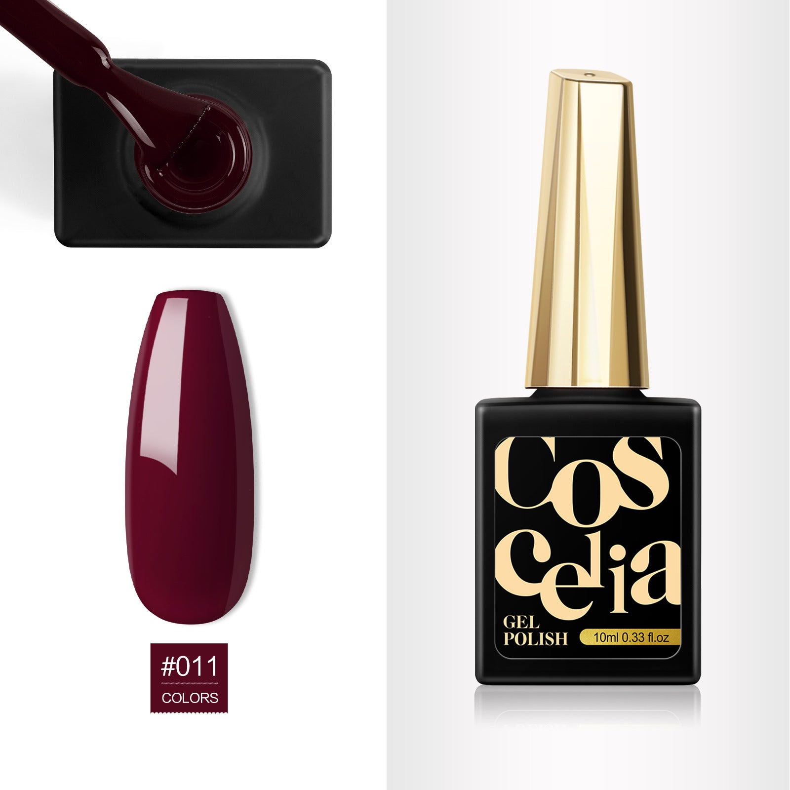 Phototherapy Nail Polish Glue New Fashion Color New Year's Cherries Red Gold Glitter Nail Combination - 2bazar4