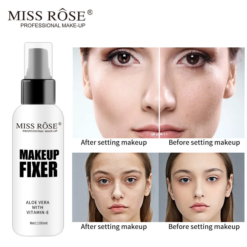 MISS ROSE Moisturizing And Nourishing Long-Lasting Makeup Fixing Lotion 100ml Frosted Bottle Clear Makeup Setting Spray - 2bazar4