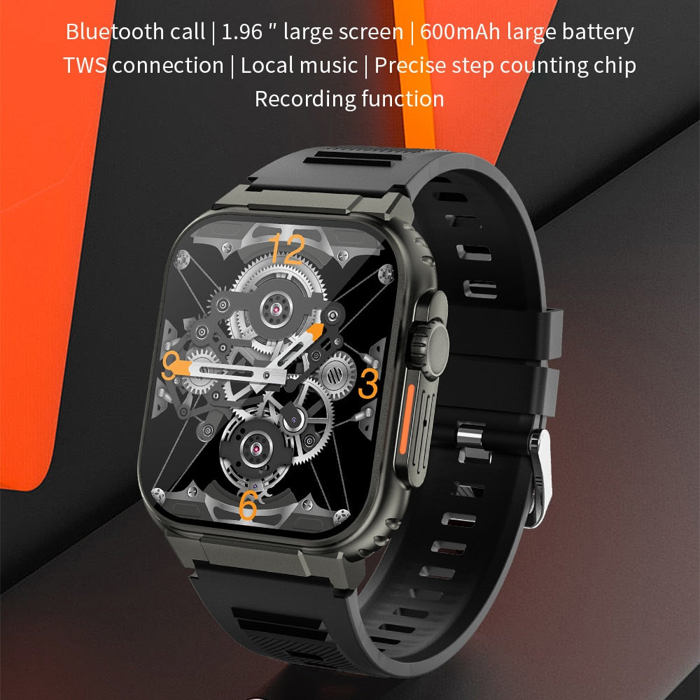A70 Smart watch 1.96 inch BTCall 600mha SmartWatch for Men Women IP68 Waterproof Heart Rate Fitness Bracelet Sport - 2bazar4