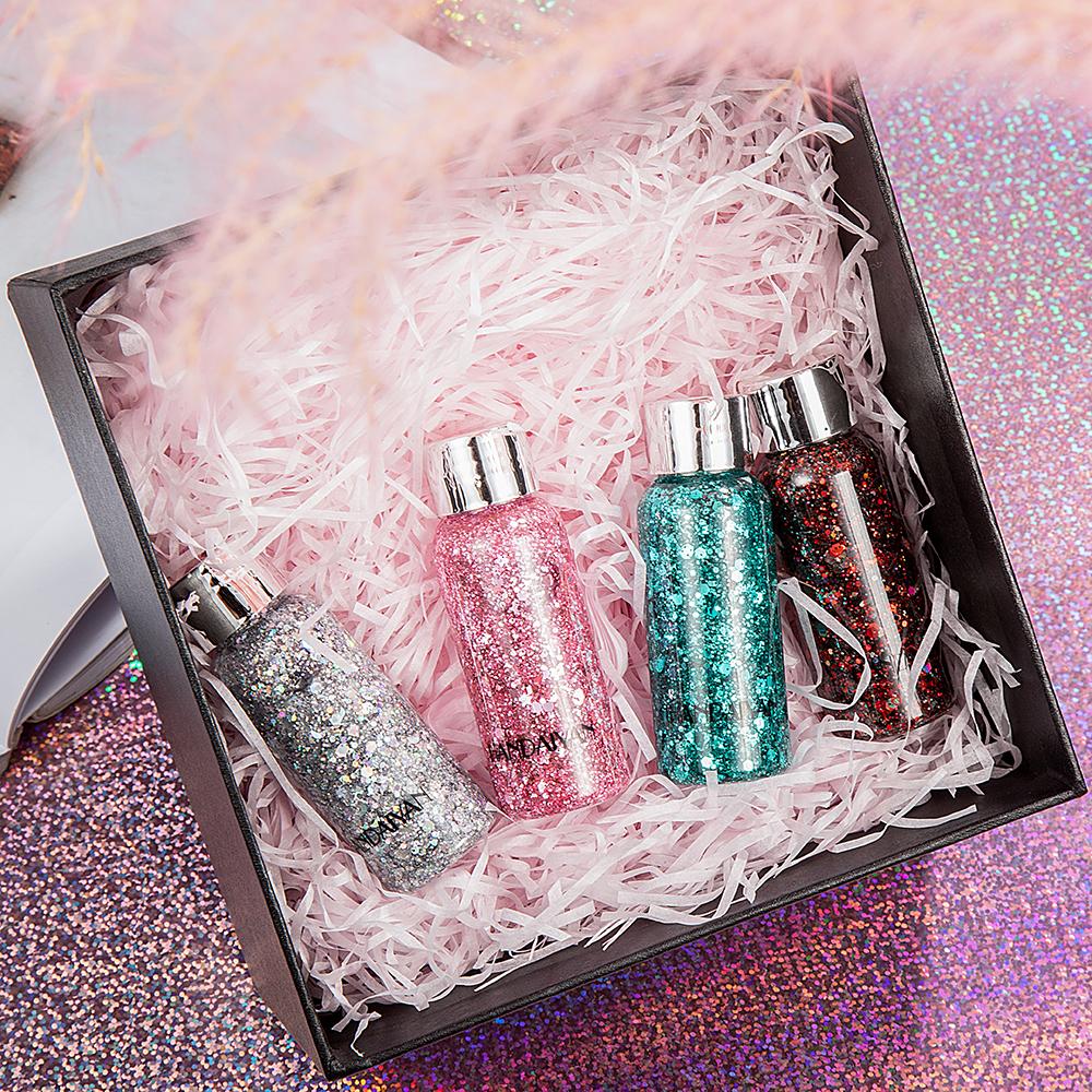 9 Colors Hot Festival Cosmetics Face Body Glitter Cream Sequins Shining Liquid Shimmer Glitter Body Makeup Fashion Party Make Up - 2bazar4