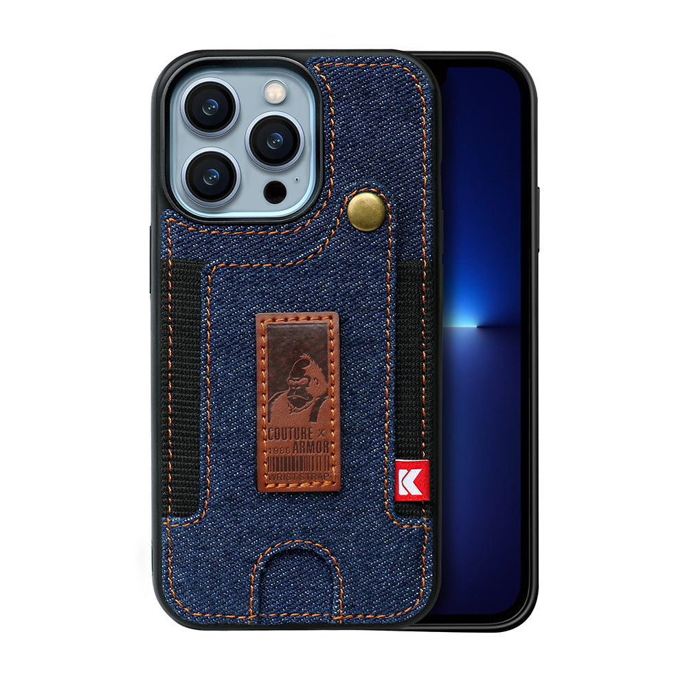 For iPhone 13pro Case Apple 14 Plug-in Wristband Phone Cover iPhone 14 Case - 2bazar4