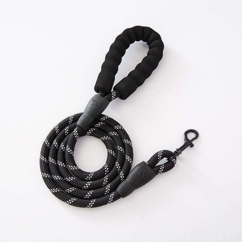 Foam handle nylon round rope dog leash dog chain collar pet dog leash - 2bazar4