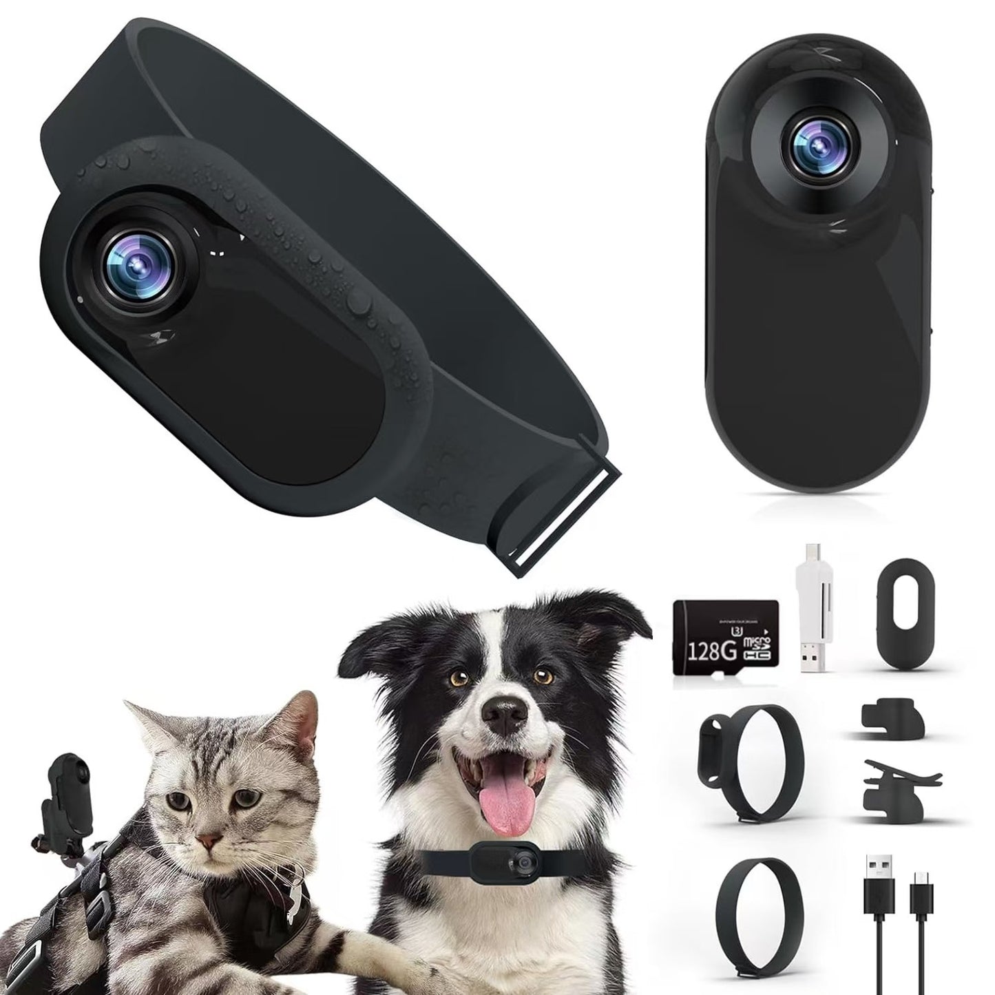Portable Camera Magnetic Collar Clip Thumb Sports Camera HD Outdoor Pet Camera Portable Cycling Recorder