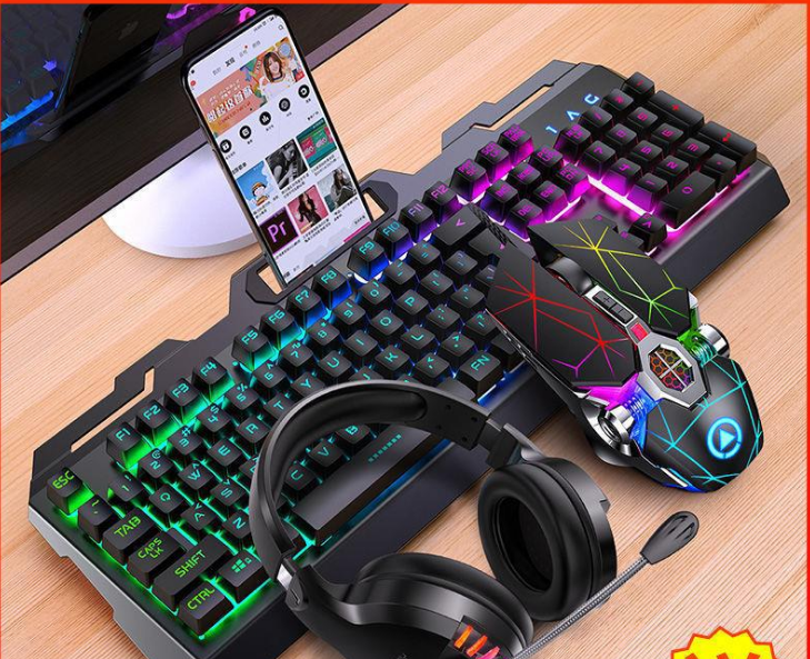 Keyboard Mouse Headset Gaming Set - 2bazar4