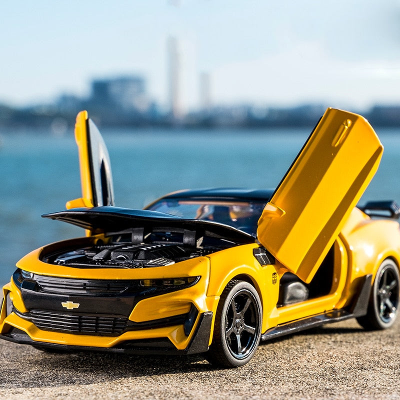 KIDAMI 1:32 Alloy Diecast Car Model Chevrolet Camaro Pull Back Sound Light Kids Toy Car Collection for Children's Gifts - 2bazar4