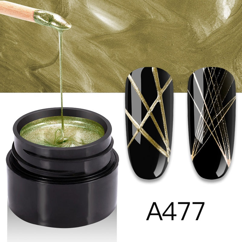 ROSALIND Gel Spider Line For Nails Art Gel Polish UV Colors Painting Gel Nail Polish Spider Gel Lacquer Web Stickers Gel Polish - 2bazar4