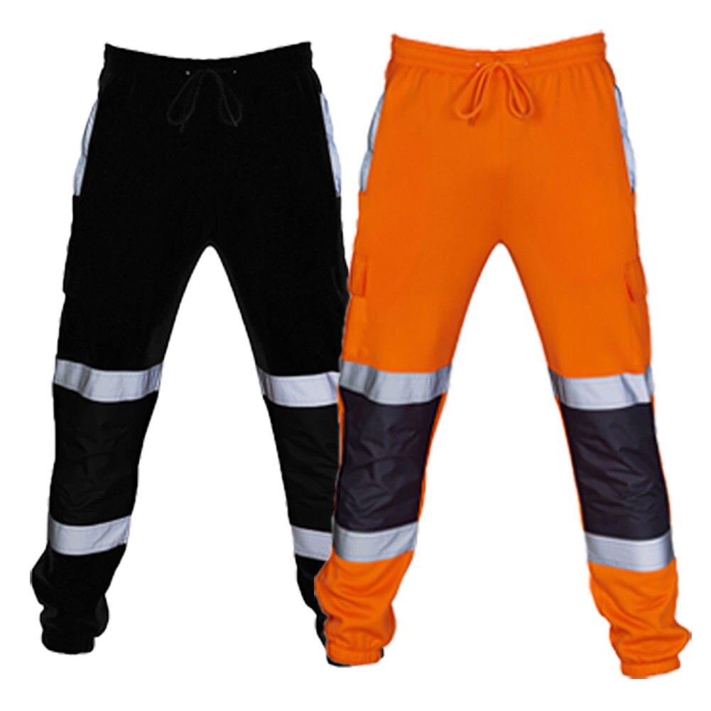 New Men's Fahison Sport Sweat Pants Work Fleece Bottom Joggerms Joggers Yellow Black Orange Fluorescent Green Autumn - 2bazar4
