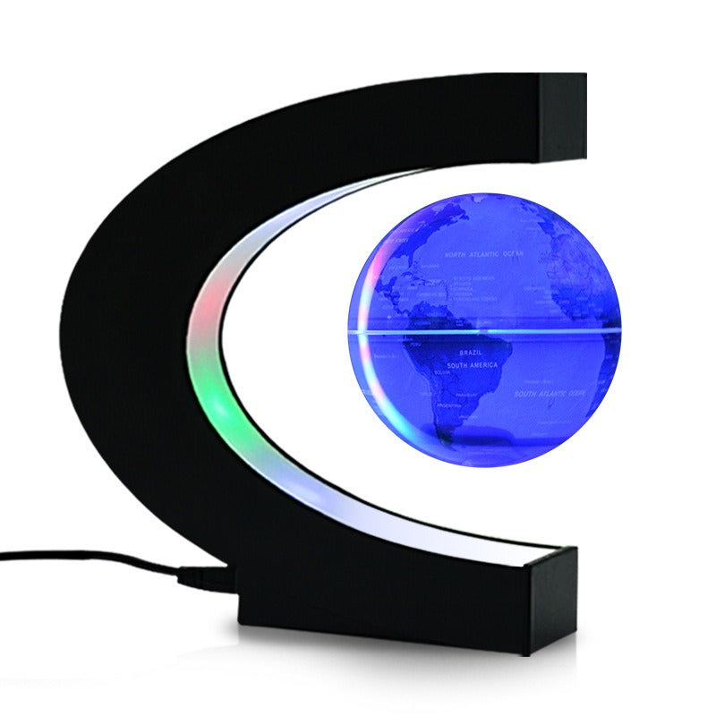 C-Shaped 3-Inch Magnetic Levitation Globe Creative Gifts For Valentine's Day Novel Home Decorations - 2bazar4