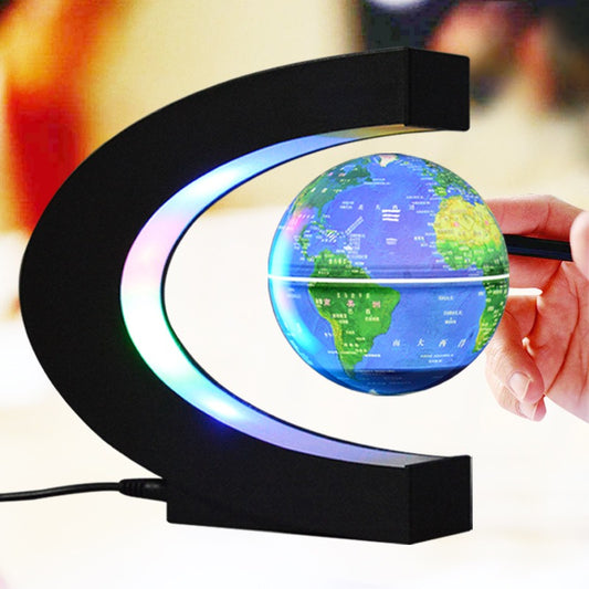 C-Shaped 3-Inch Magnetic Levitation Globe Creative Gifts For Valentine's Day Novel Home Decorations - 2bazar4