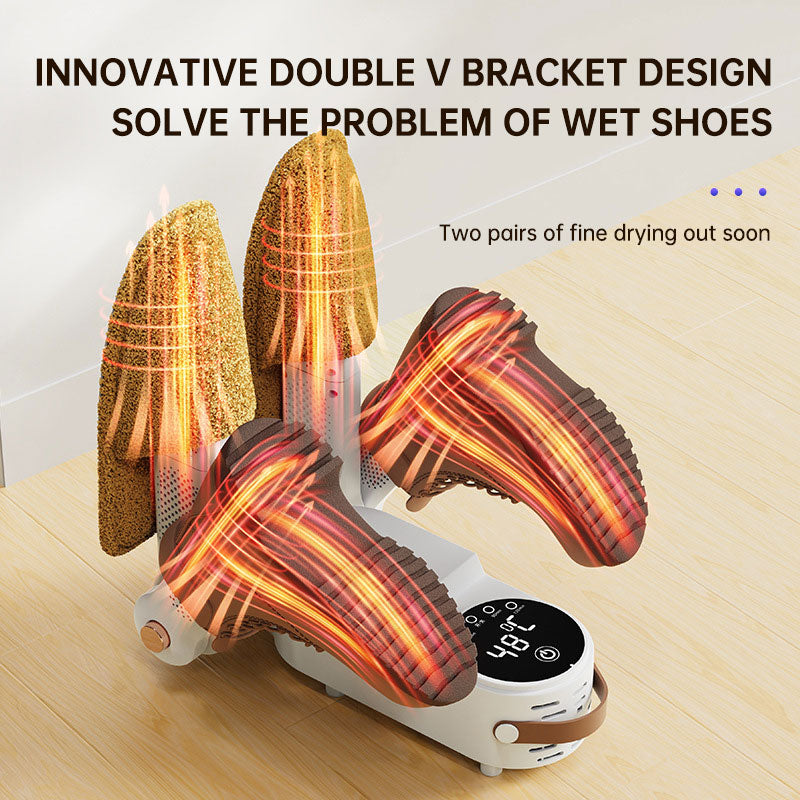 Intelligent sterilized shoe dryer household four-legged dryer telescop-legged dryer telescopic folding ultraviolet shoe dryerProduct name: Shoe dryer/foot warmerRated voltage: 220VColor: White/CoffeePackaging size: 22.5 * 9 * 29cm/27.2 * 5.6 * 29.5cmWeight: 900g/700gThe size and weight are