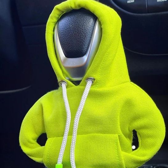 Automotive Interior Accessories Fashionable Hooded Shirt Shift Knobs Mini Hoodie Car Gear Shift Cover - 2bazar4