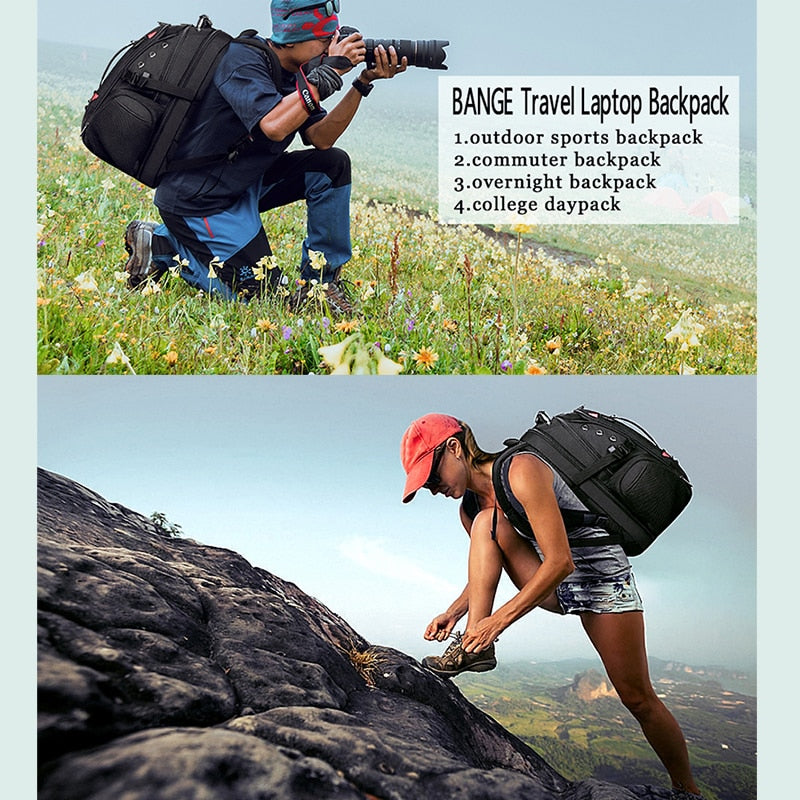 Male 45L Travel backpack 15.6 Laptop Backpack Men USB Anti theft Backpacks for teens schoolbag youth mochila women backbag - 2bazar4