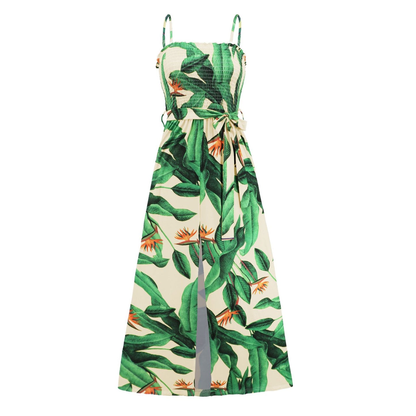 Spring/Summer New High Waist Split Dress Bohemia Backless Sling Long Dress for Women - 2bazar4