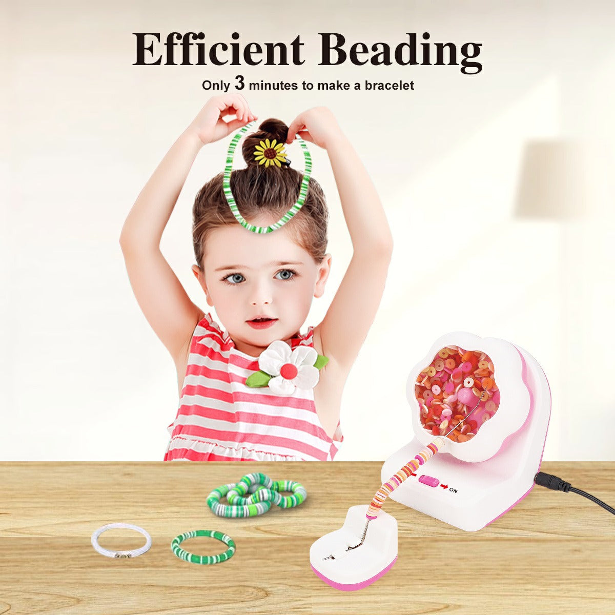 Electric automatic beading machine beading bowl DIY manual beading machine soft ceramic rice bead beading tool beading tool - 2bazar4
