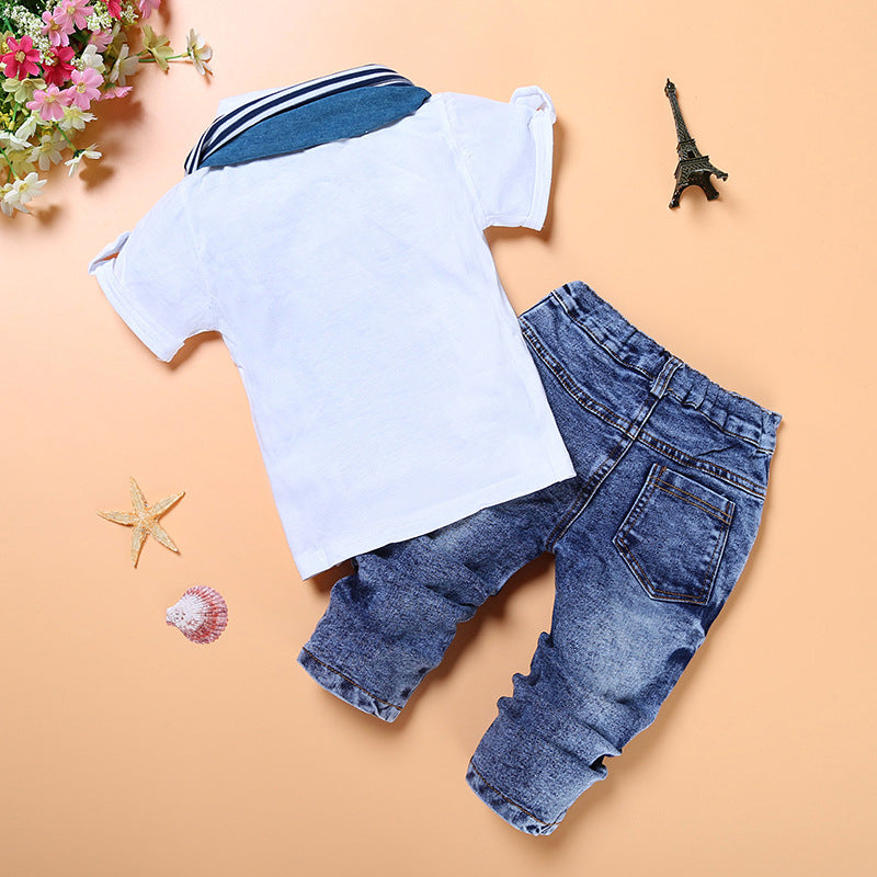 Toddler Boy Clothes Summer Children Clothing Boys Sets Costume For Kids Clothes Sets T-shirt+Jeans Sport Suits 2 3 4 5 6 7 Years - 2bazar4
