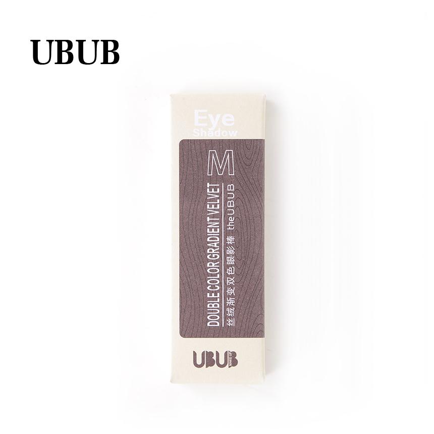 UBUB Double Color Stereo Gradient Velvet Shimmer Eyeshadow Stick Earth Color Eye Shadow Cream Pen - 2bazar4