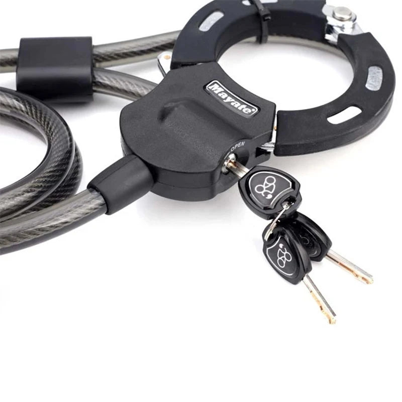 Heavy Duty Security Lock for Scooters, Bicycles, Prams, Black, High-Tech ABS Coated Ideal Scooter Lock for E-Scooter Motorcycle - 2bazar4