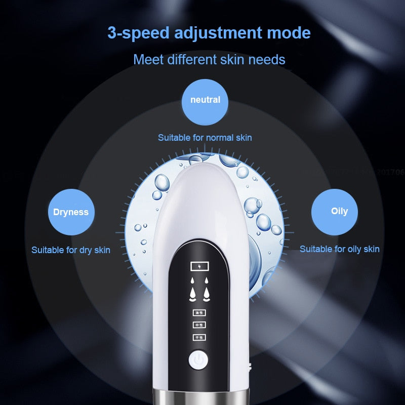 Electric Small Bubble Blackhead Remover USB Rechargeable Water Cycle Pore Acne Pimple Removal Vacuum Suction Facial Cleaner Tool - 2bazar4
