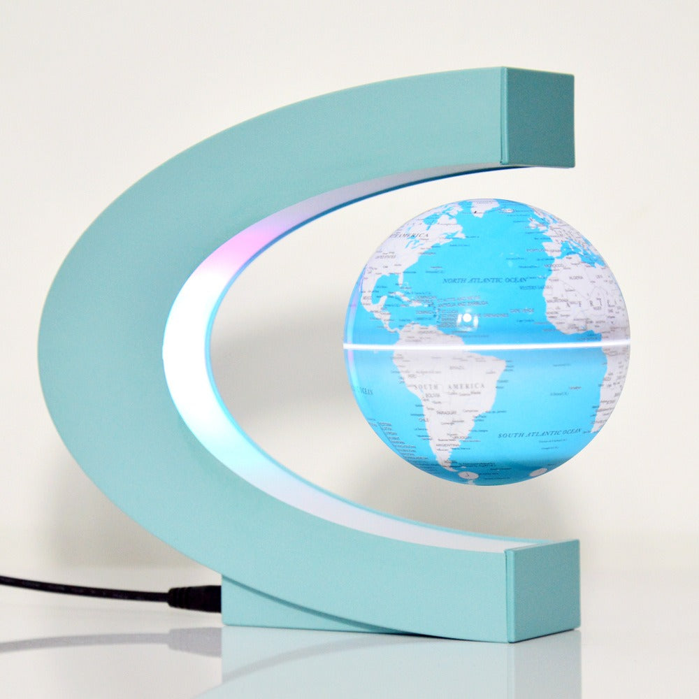 C-Shaped 3-Inch Magnetic Levitation Globe Creative Gifts For Valentine's Day Novel Home Decorations - 2bazar4
