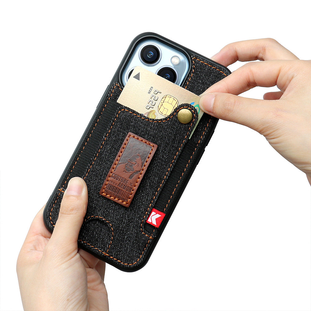 For iPhone 13pro Case Apple 14 Plug-in Wristband Phone Cover iPhone 14 Case - 2bazar4