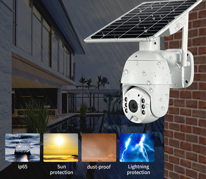 Brand 4G SIM Card WIFI Solar Battery PTZ Camera 1080P Outdoor Waterproof  PIR Alarm Motion Detection P2P CCTV Camera - 2bazar4