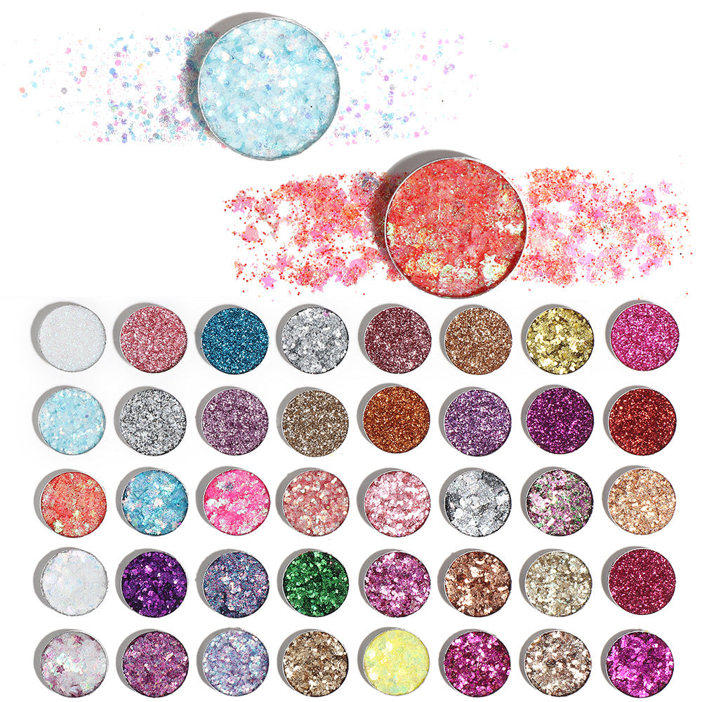 CAKAILA  40 Colors Eye Shadow Gold Powder Glitter Curry Cream Diamond Glitter Eyeshadow Palette - 2bazar4