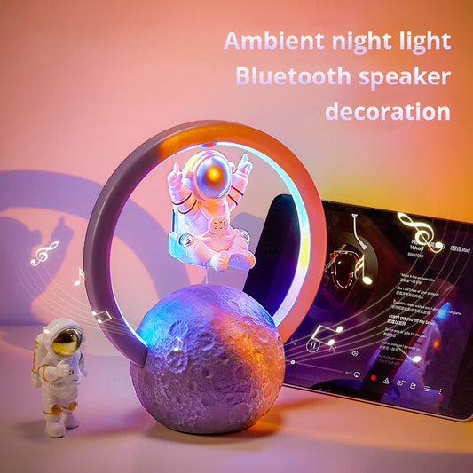 Maglev Bluetooth Speaker New Astronaut Night Light Home Creative Decoration Outdoor Subwoofer Bluetooth Sound - 2bazar4