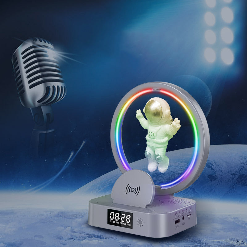 Magnetic Levitation Astronaut Bluetooth Speaker Clock Astronaut Audio RGB Computer Subwoofer Birthday Gift Y-558 - 2bazar4