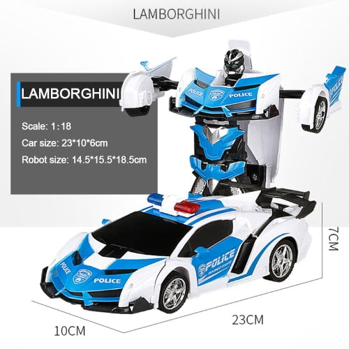 Car Transformation Robots Sports Vehicle Model Robots Toys Cool Deformation Car Kids Toys Gifts For Boys - 2bazar4