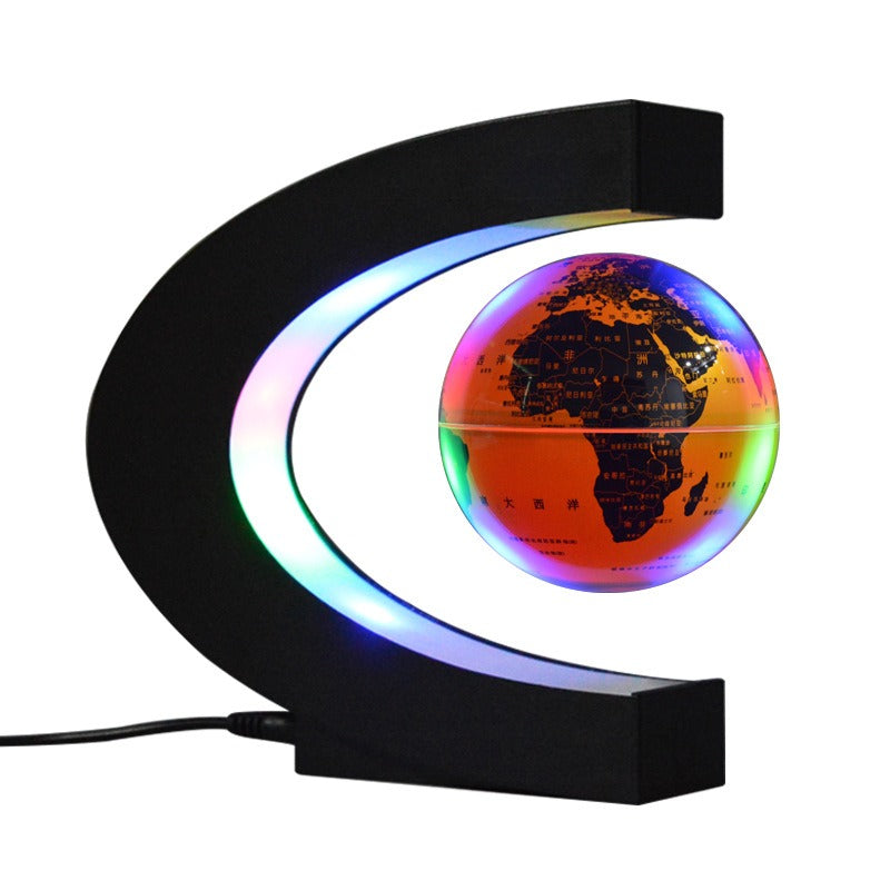 C-Shaped 3-Inch Magnetic Levitation Globe Creative Gifts For Valentine's Day Novel Home Decorations - 2bazar4