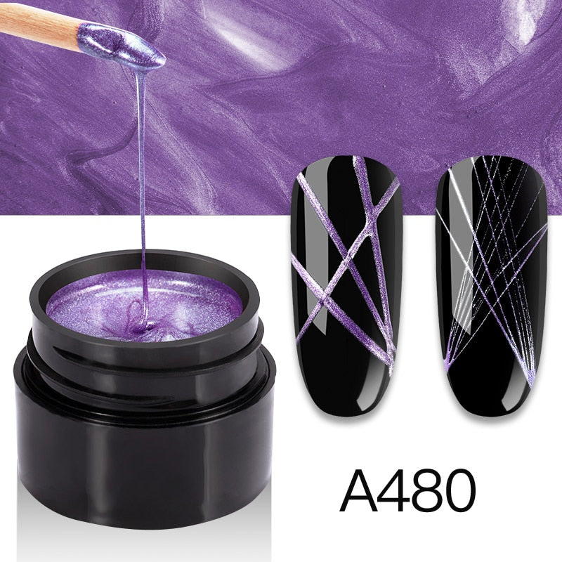ROSALIND Gel Spider Line For Nails Art Gel Polish UV Colors Painting Gel Nail Polish Spider Gel Lacquer Web Stickers Gel Polish - 2bazar4