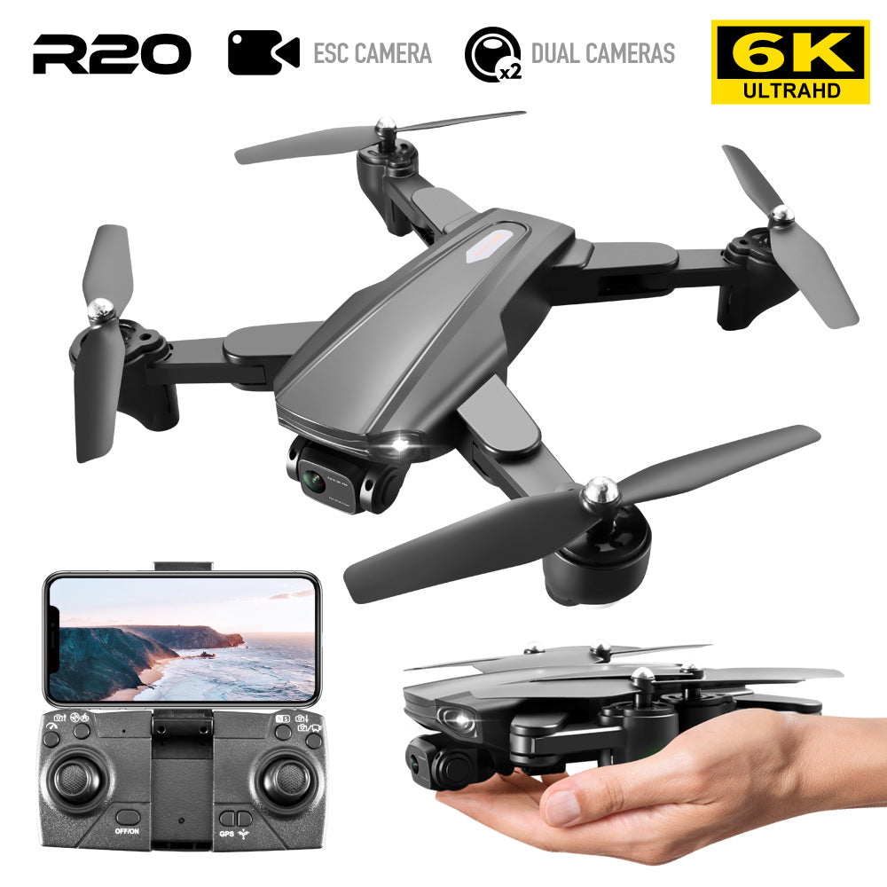 R20 Cross-Border Drone GPS HD Aerial Photography 4K Dual-Camera Optical Flow Positioning Quadcopter 6K Return To Follow - 2bazar4