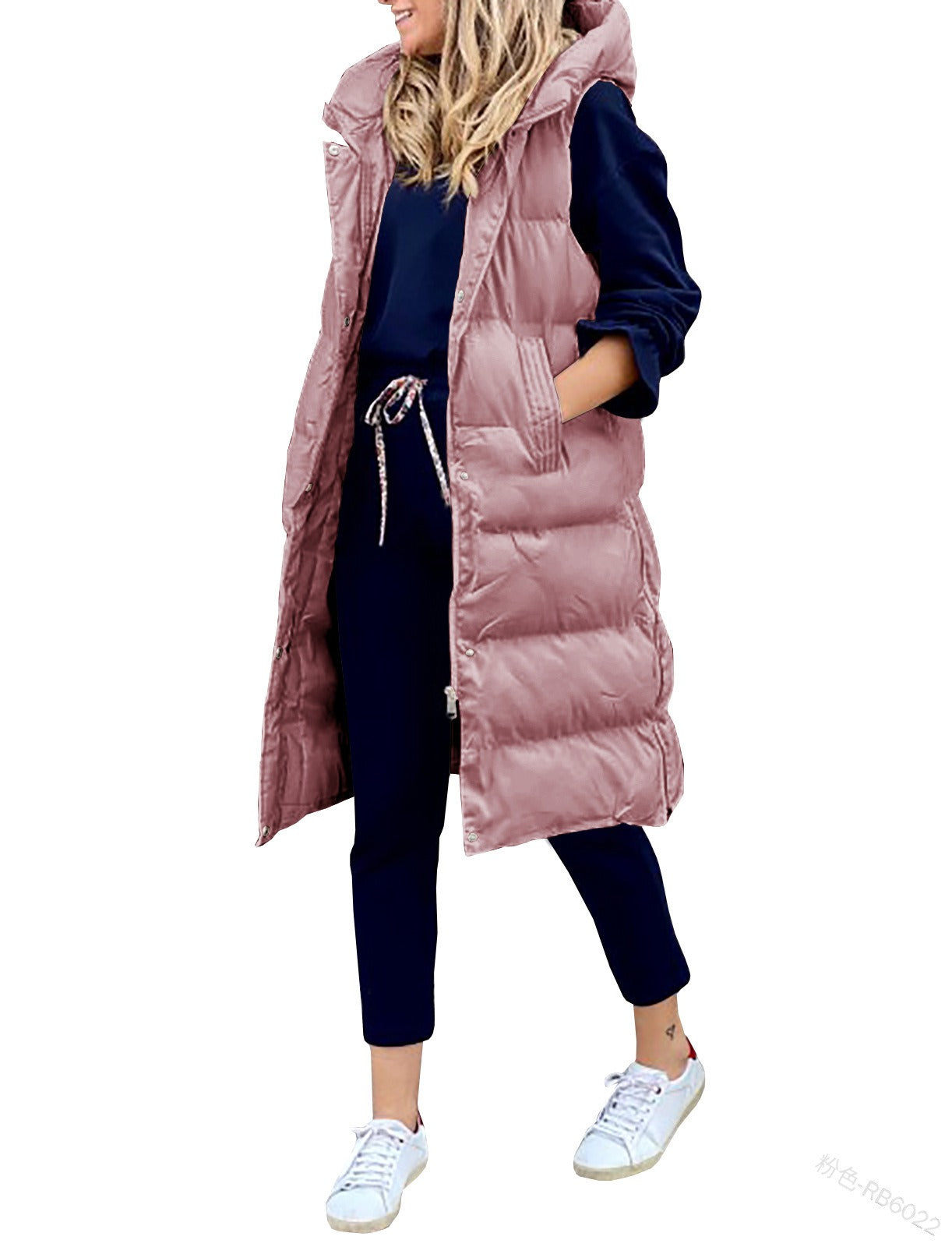 Fashionable single breasted hooded warm cotton jacket for women - 2bazar4