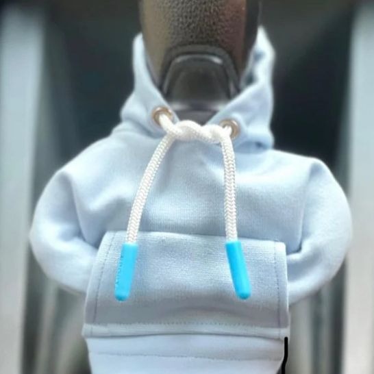 Automotive Interior Accessories Fashionable Hooded Shirt Shift Knobs Mini Hoodie Car Gear Shift Cover - 2bazar4
