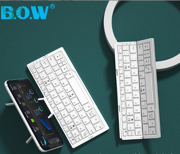 Mini Folding Keyboard Wireless Bluetooth-compatible Keyboard Foldable Keypad For Laptop Windows Android Tablet ipad Phone - 2bazar4