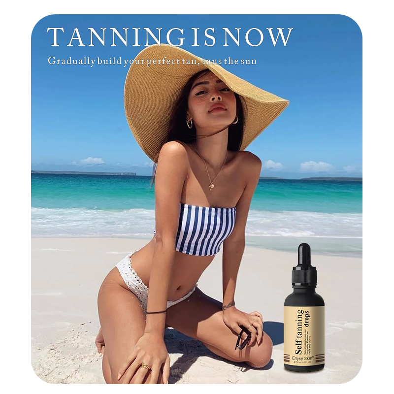 Enjoy Skin Organic Self Tanning serum Wholesale Sunless Tanner Solution serum Home Oils Tan Self Tanner Tanning serum Drops - 2bazar4