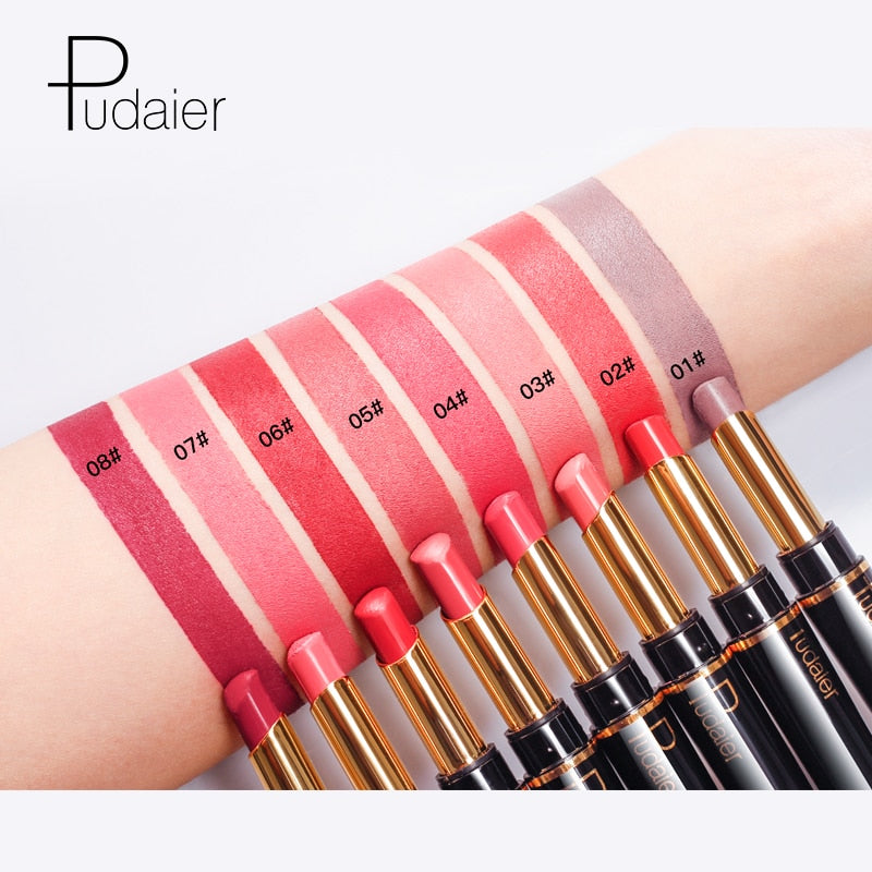 Matte Lipstick Wateproof Double Ended Long Lasting Lipsticks Brand Lip Makeup Cosmetics Nude Dark Red Lips Liner Pencil - 2bazar4