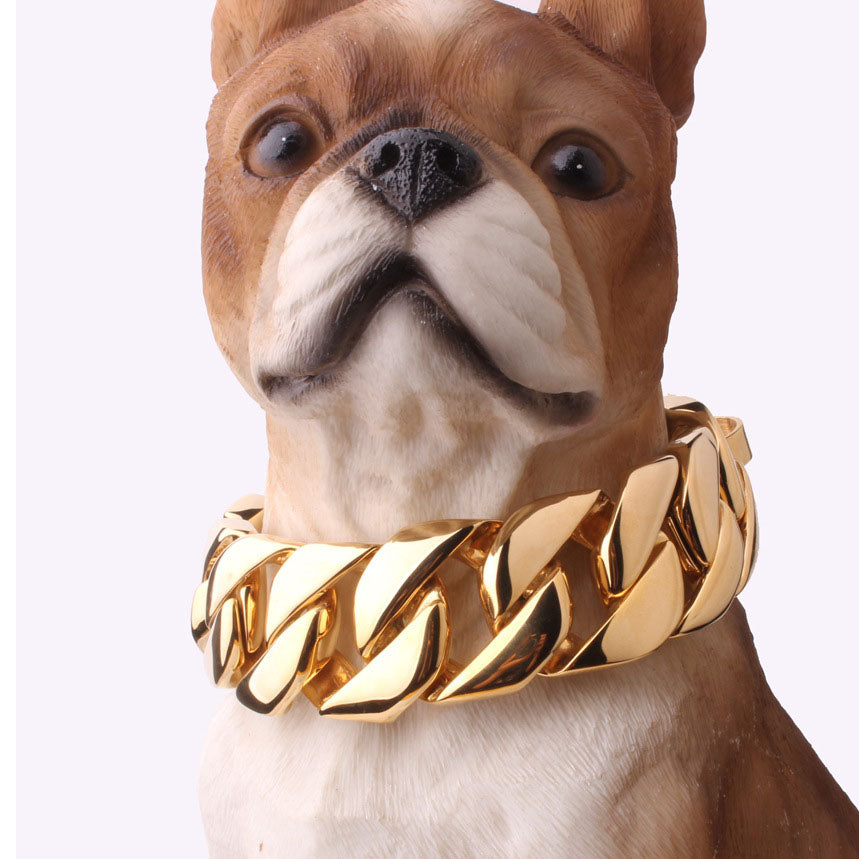 32mm Stainless Steel Dog Collar Dog Necklace Gold Dog Chain Fierce Dog Castro Bully Doberman Bulldog Dog Chain,pets,Cane Corso - 2bazar4