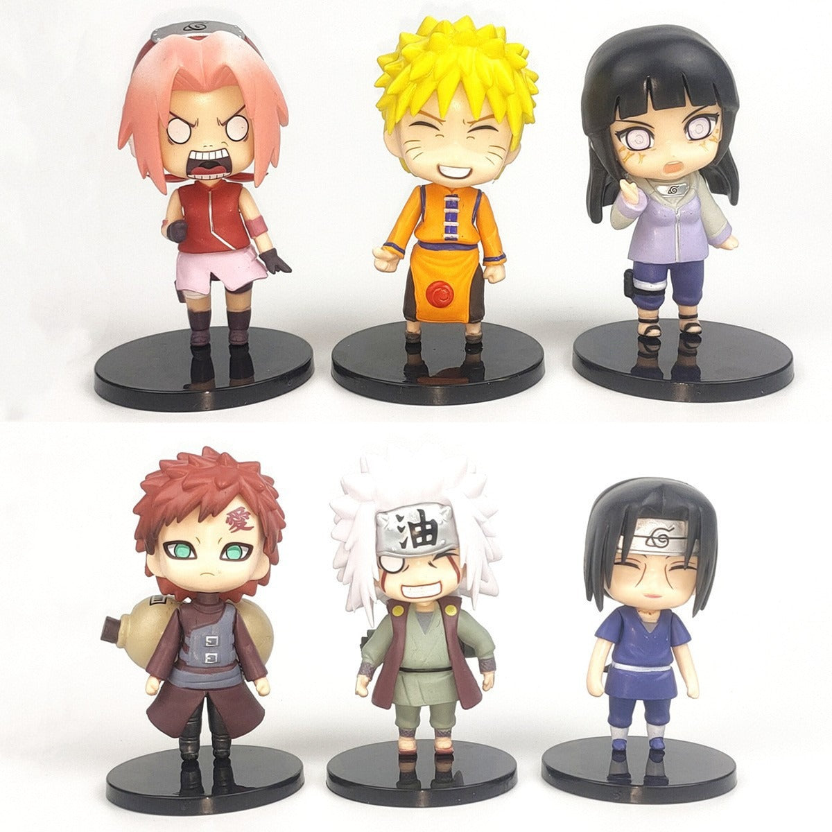 6 Naruto figurines, Naruto Sasuke Itachi, I Love Rokakashi Doll Cake Decorative Toys - 2bazar4