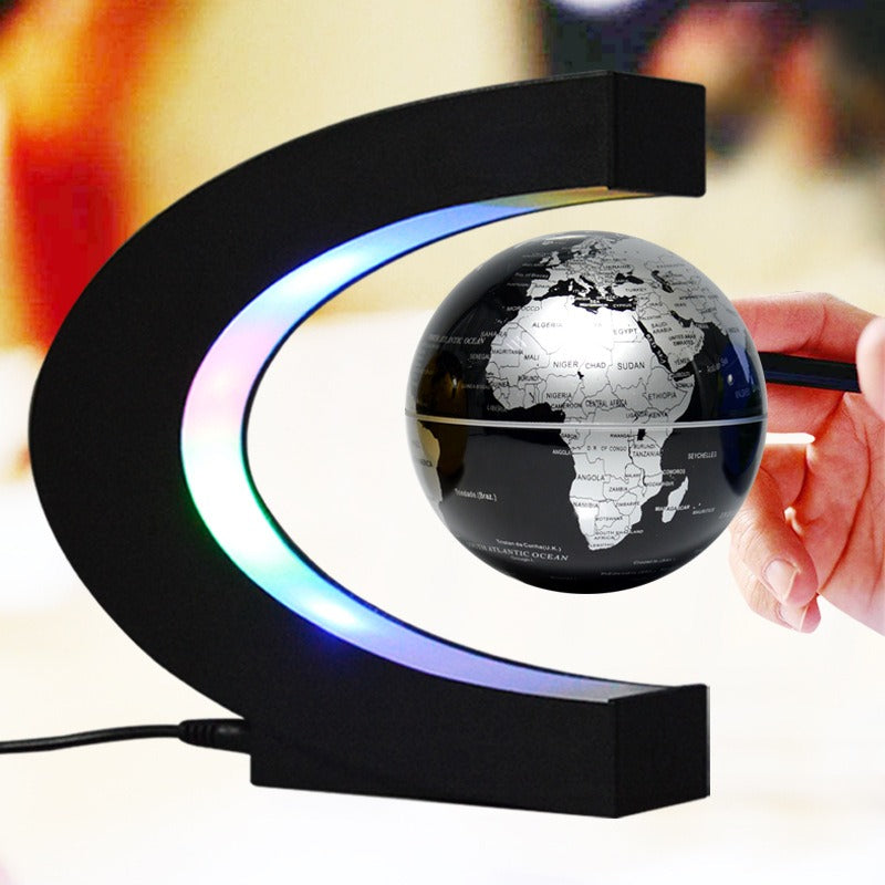 C-Shaped 3-Inch Magnetic Levitation Globe Creative Gifts For Valentine's Day Novel Home Decorations - 2bazar4