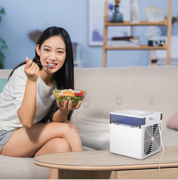 Mini Air Conditioner Air Cooler Fan 7 Colors Light USB Portable Air Conditioner Sterilization isinfection Air Cooling Fan - 2bazar4