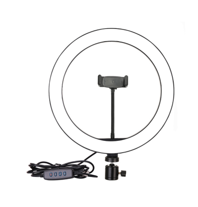 10 Inch Rgb Video Light 16Colors Rgb Ring Lamp For Phone With Remote Camera Studio Large Light Led 48" Stand 160Cm For Youtuber - 2bazar4