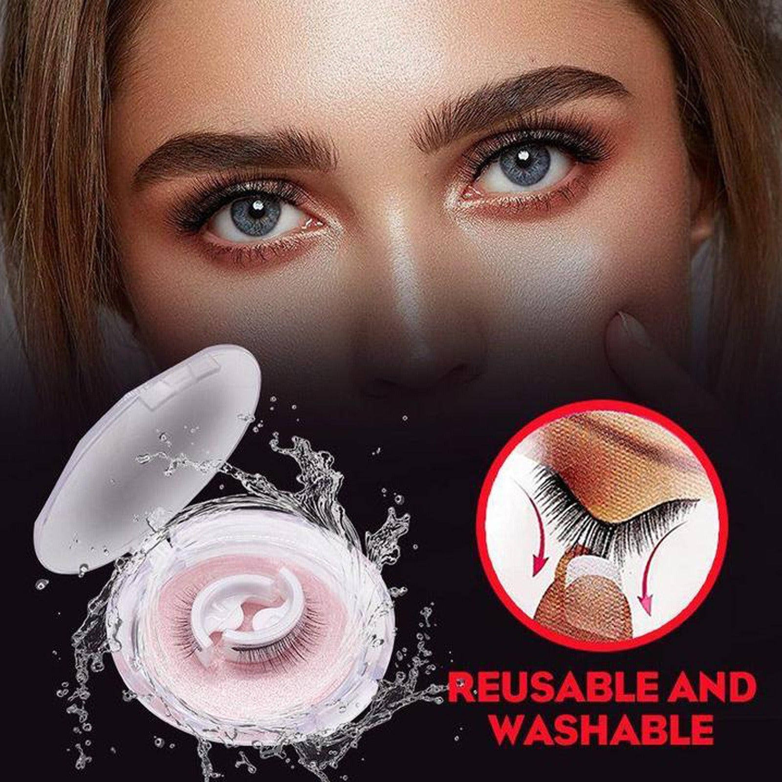Reusable 3D Mink Lashes Natural False Eyelashes Self Adhesive Fake Glue Free Makeup Eyelash Extension Silk - 2bazar4